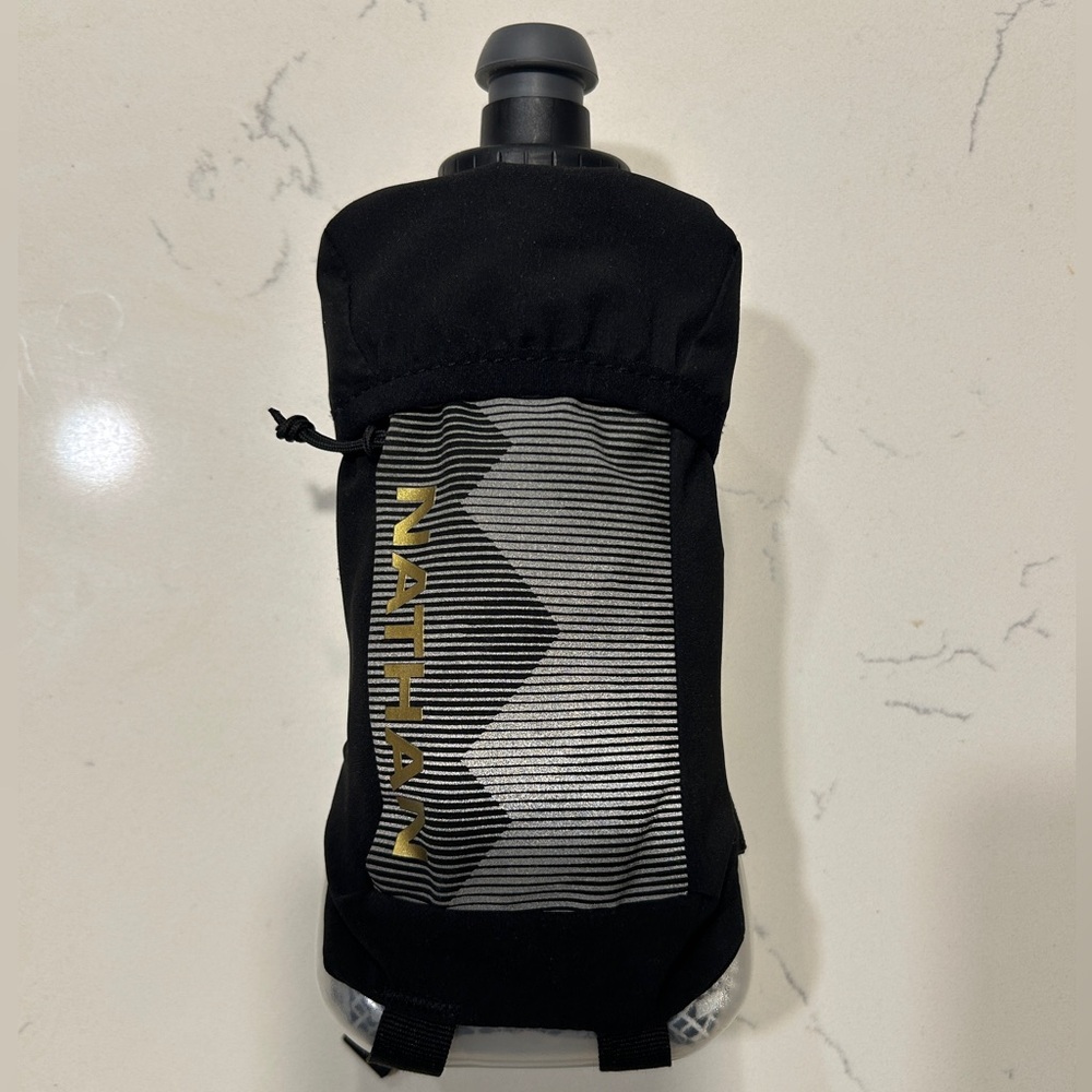 Nathan Black and Gray Insulated Water Bottle - 18 Ounces